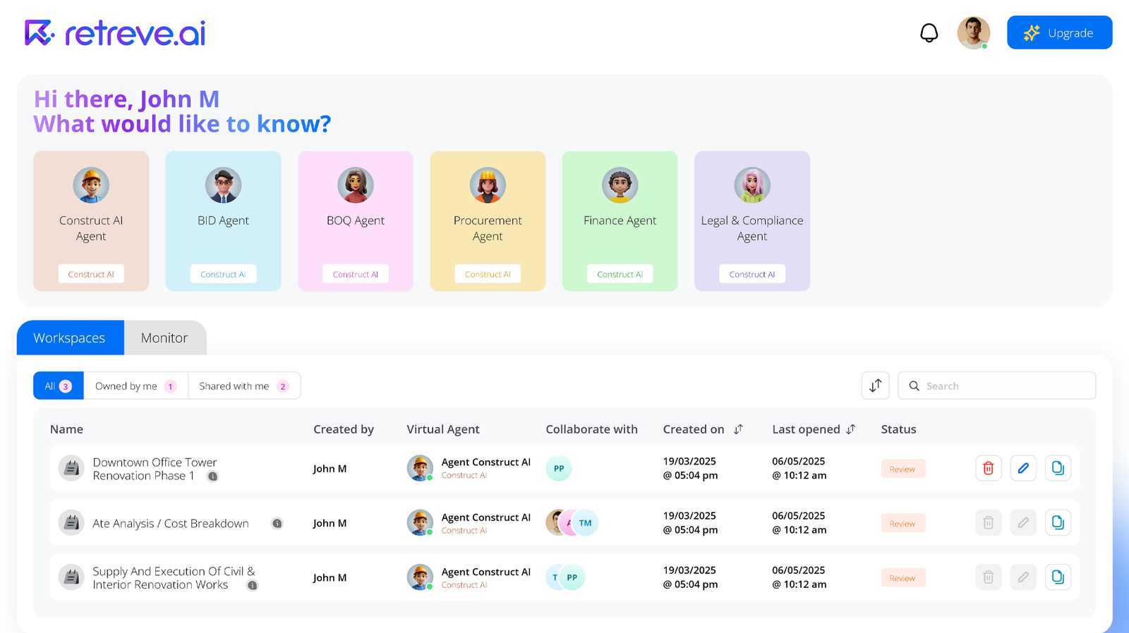 Data platform with AI-assisted workflow interface